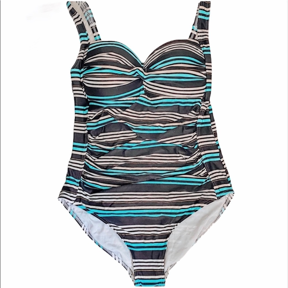Bond-Eye Australia Striped Nip Tuck One Piece Swim